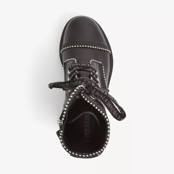 Zadig & Voltaire Joe Calfskin Boots + Studs - Picture 2 of 4